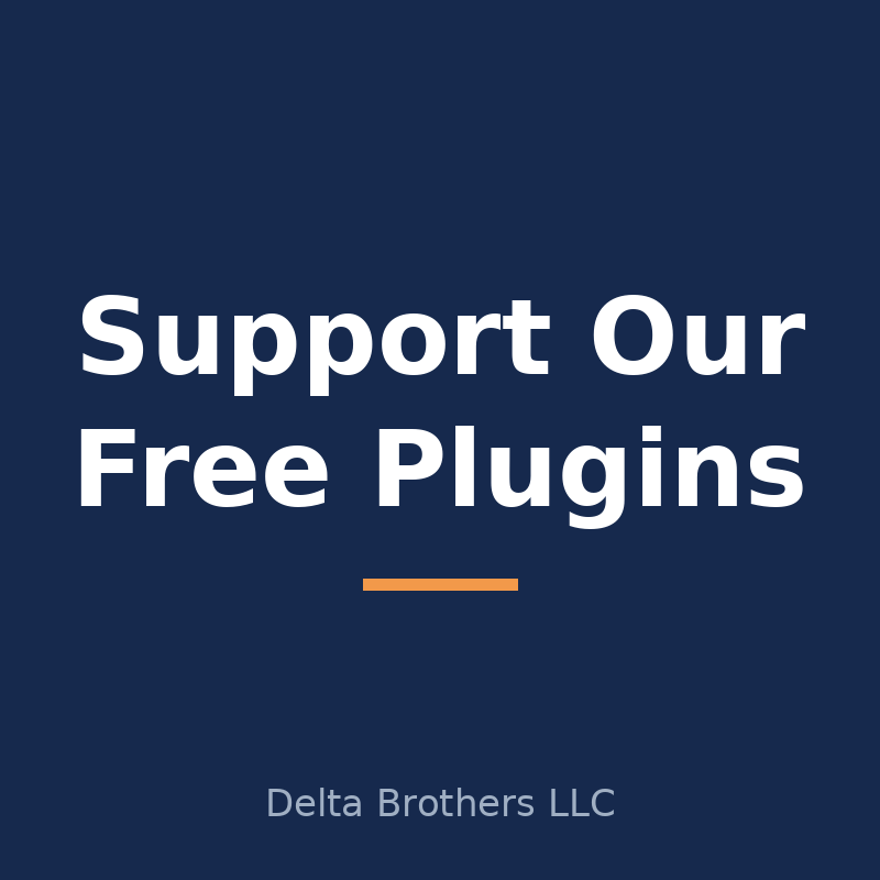 Support Our Free Plugins