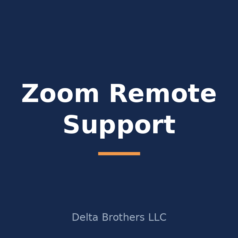Zoom Remote Support